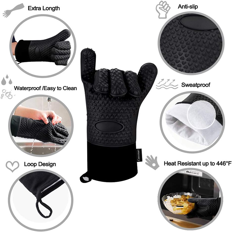 Luvas de forno de silicone res - Oven Mitt Silicone avaliação e preço