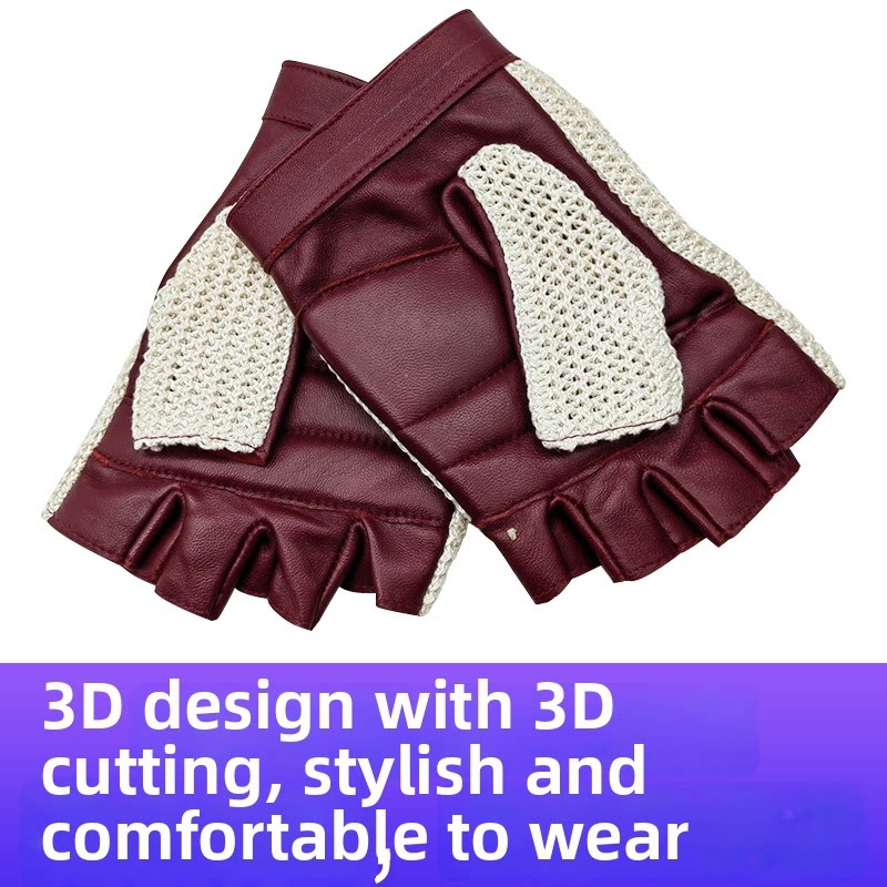 Luvas de Couro Genuíno de Meio - Leather Driving Glove avaliação e preço