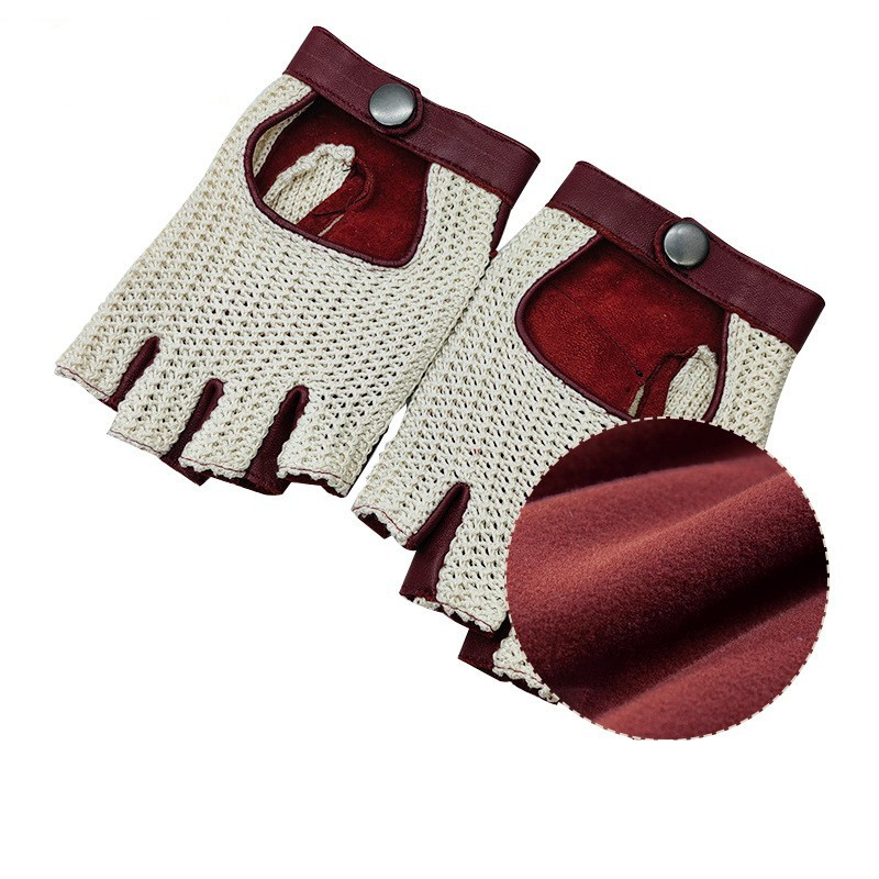 Luvas de Couro Genuíno de Meio - Leather Driving Glove avaliação e preço